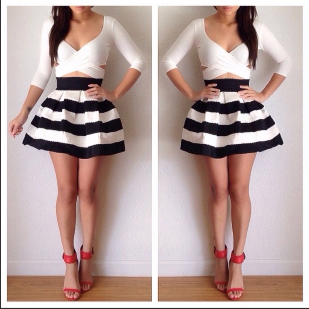 Black and white skirt